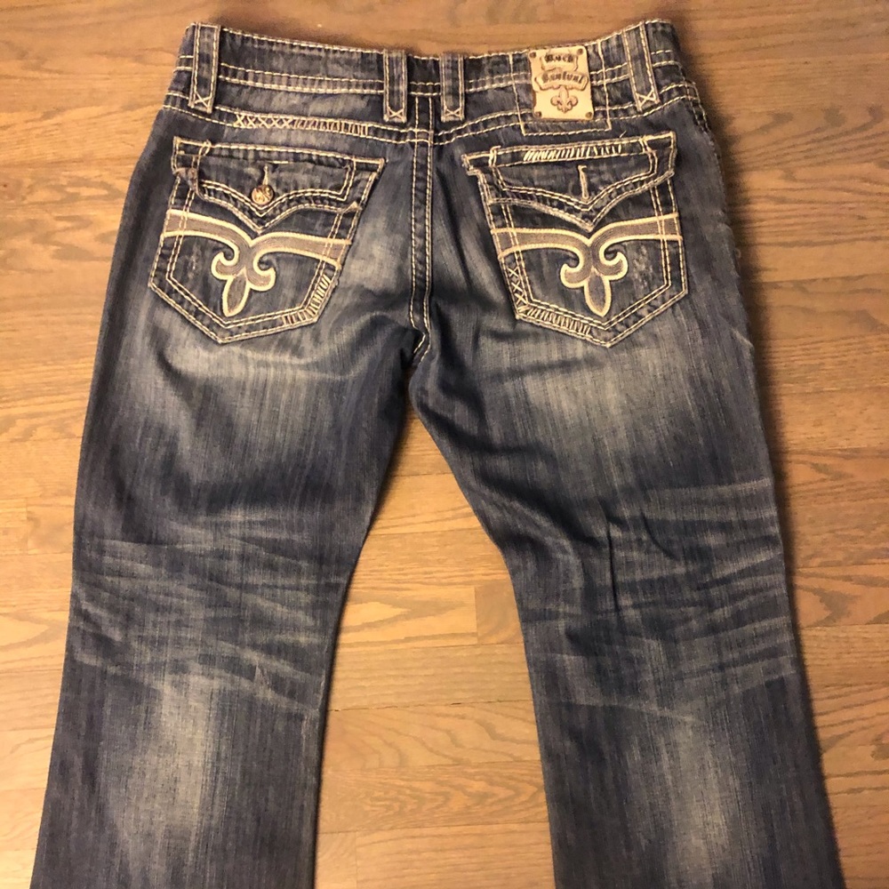 Men’s stonewash denim size 38 Rock Revival Jeans